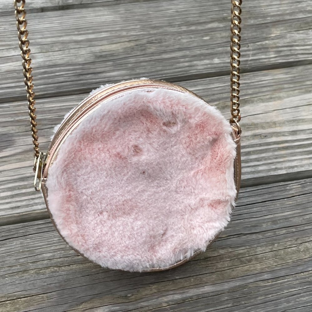 Capelli New York Kids Shoulder Bag Pink Fur Round